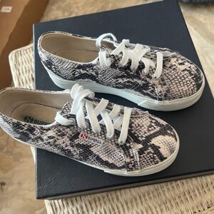 Superga Women's Snake Print Platform Sneakers